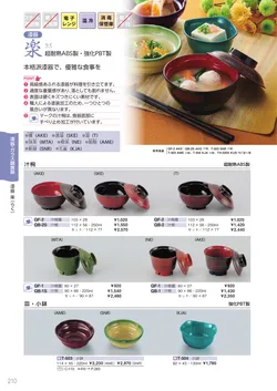 カタログページ Sanshin TABLEWARE FOOD SERVICE EQUIPMENT 2026-210